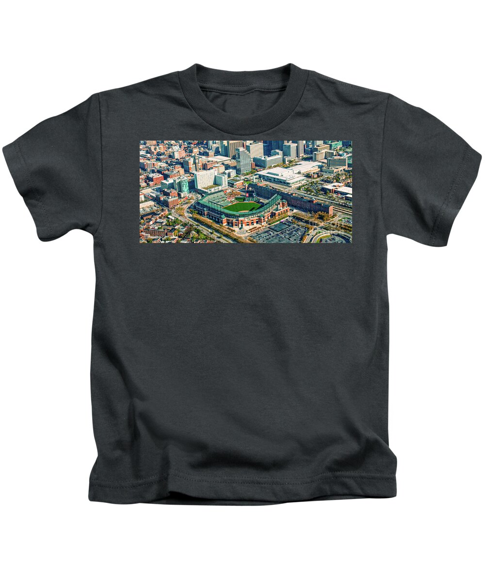 Stadium Kids T-Shirt featuring the photograph Camden Yards No1 by Julia Robertson-Armstrong