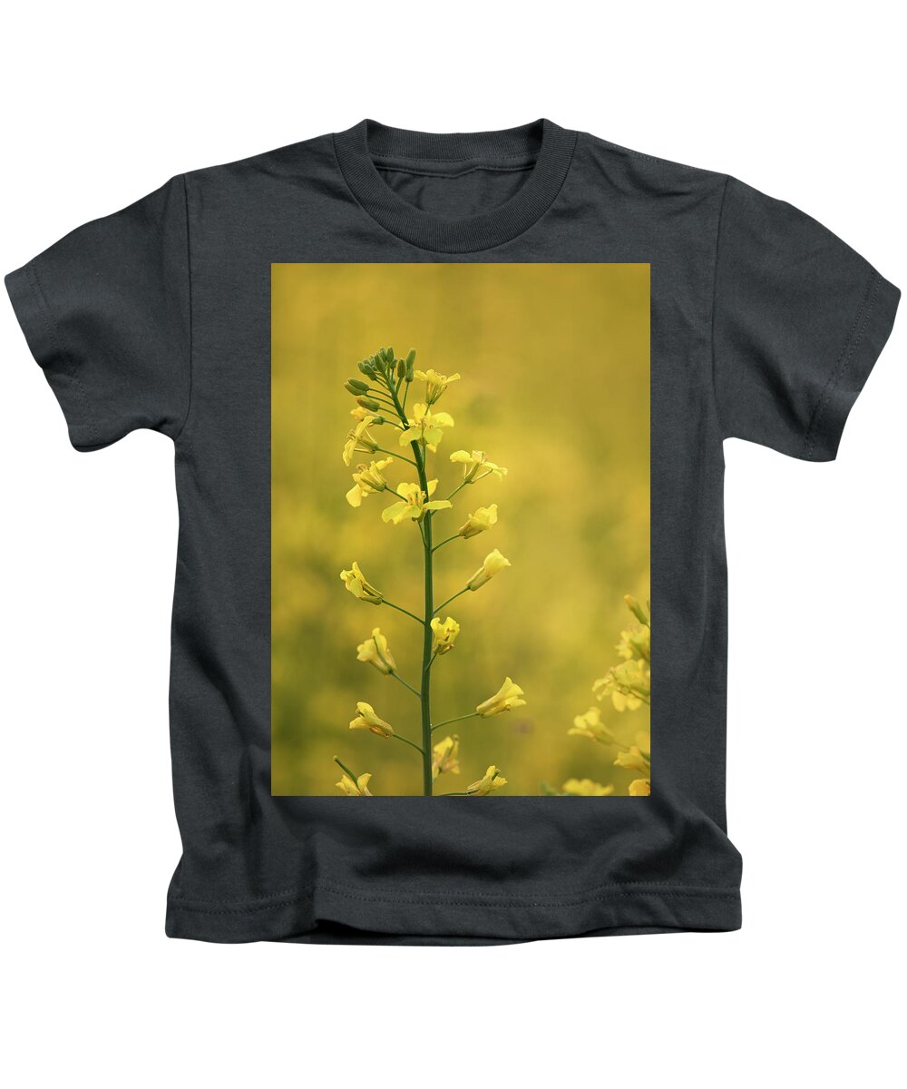 Canola Kids T-Shirt featuring the photograph Canola Flowers by Karen Rispin