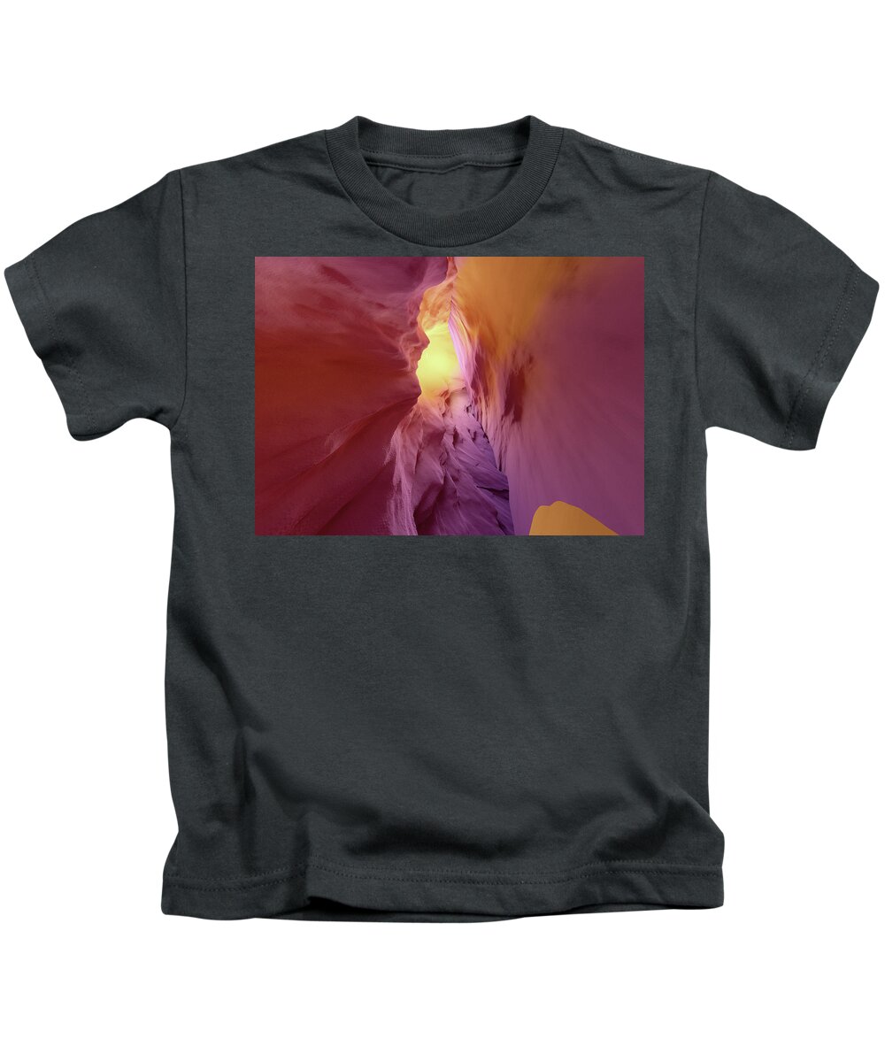 Artificial Intelligence Kids T-Shirt featuring the digital art Canyonland by Javier Ideami