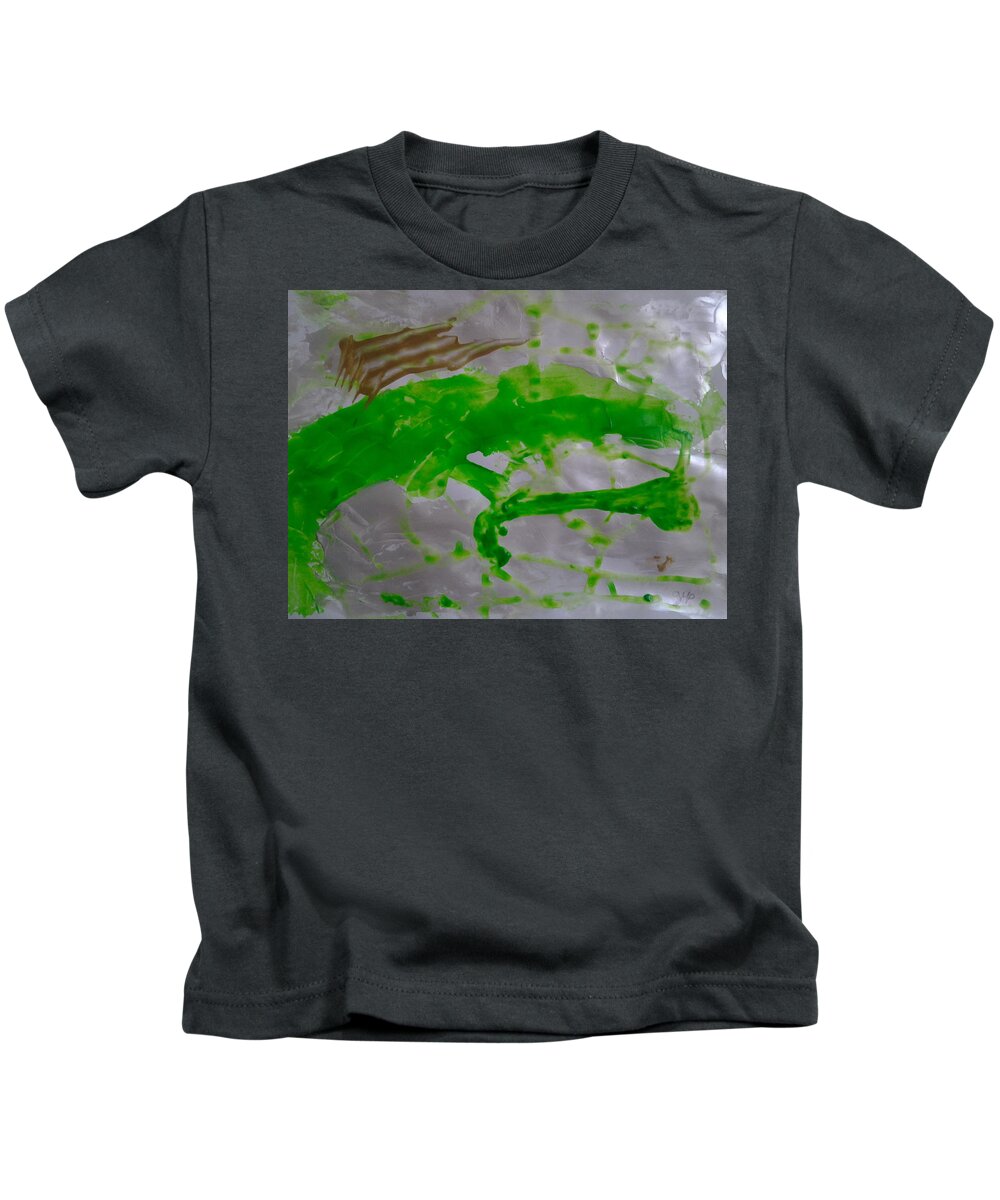  Kids T-Shirt featuring the painting Caos46 by Giuseppe Monti