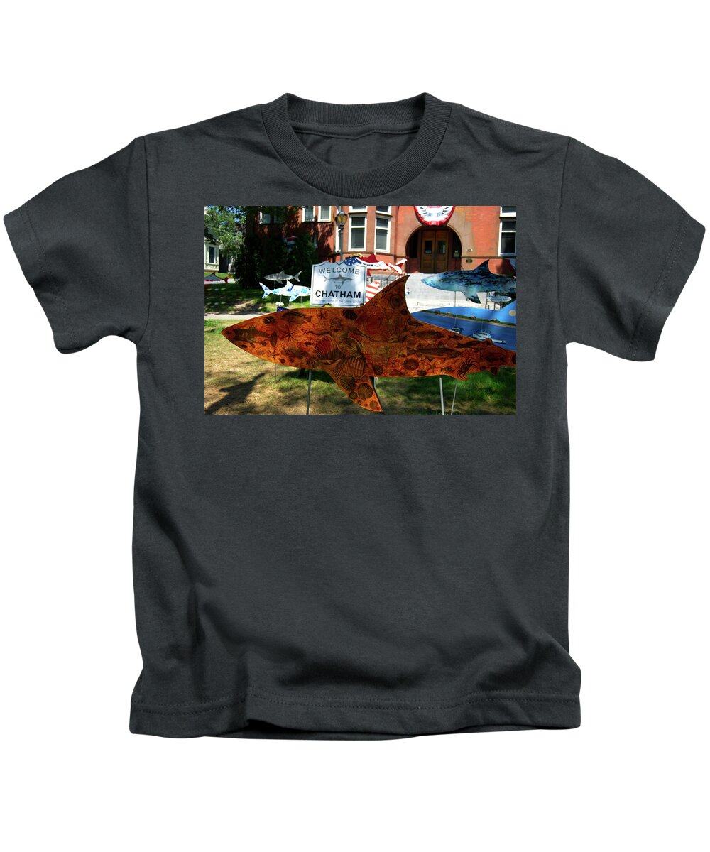 Cape Cod Kids T-Shirt featuring the photograph Cape Cod Welcome to Chatham by Flinn Hackett