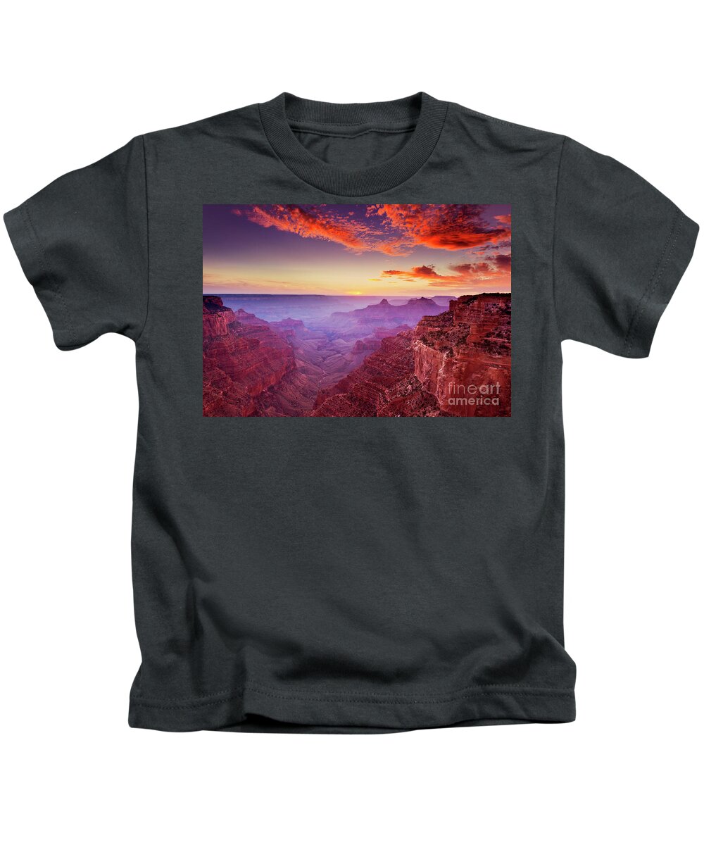 Grand Canyon Arizona Kids T-Shirt featuring the photograph Cape Royal Sunset, Grand Canyon National Park, Arizona, USA by Neale And Judith Clark
