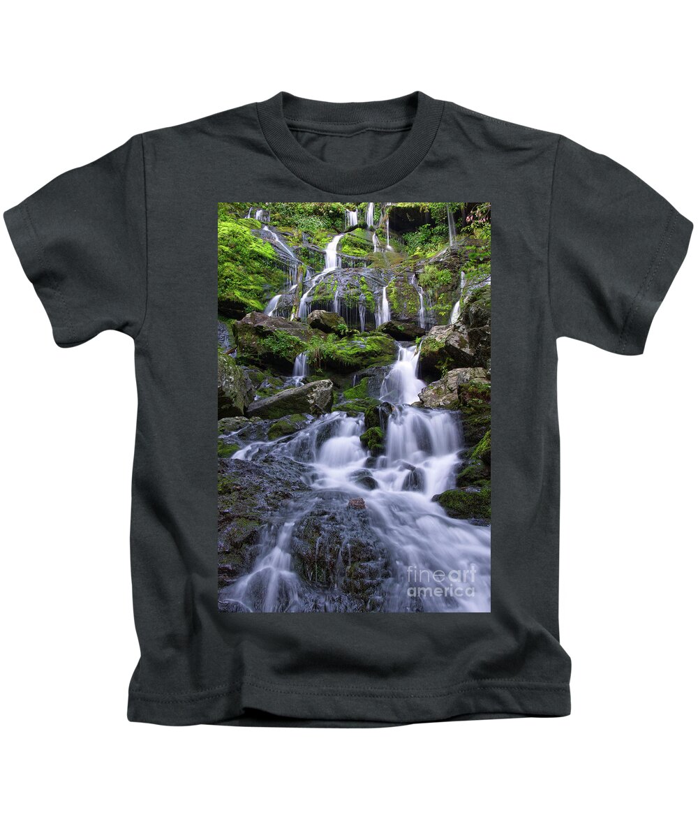 Catawba Falls Kids T-Shirt featuring the photograph Catawba Falls 1 by Phil Perkins