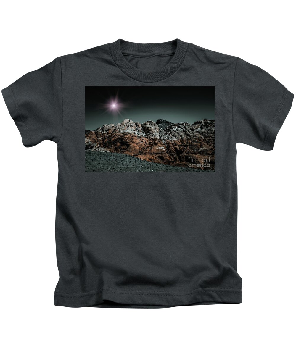 Celestial Star Kids T-Shirt featuring the digital art Celestial Star Red Rock Canyon by Blake Webster
