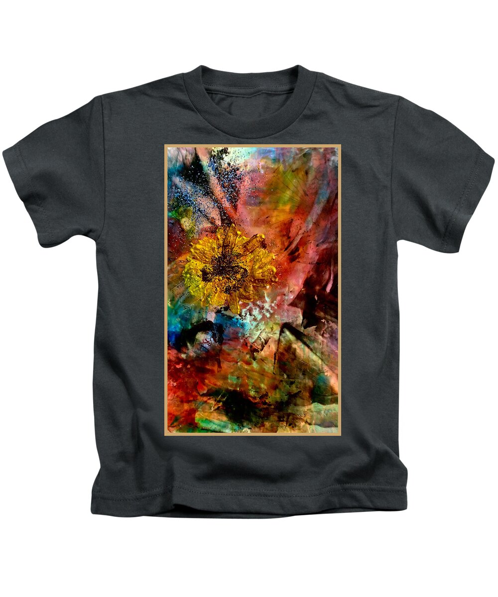  Kids T-Shirt featuring the painting Centering by Tommy McDonell