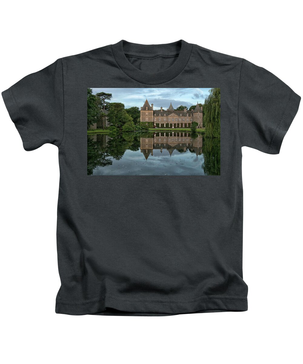 France Kids T-Shirt featuring the photograph Chateau de Tocqueville by Lisa Chorny