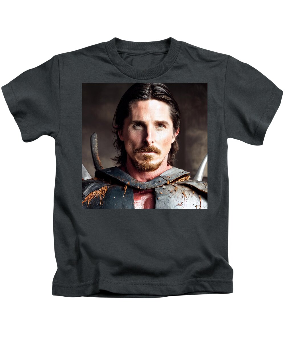 Character Kids T-Shirt featuring the painting Christian Bale as Gorr The man Butcher 8K 864c1b7b 576a 41d1 af62 b5a16e681e8c by MotionAge Designs