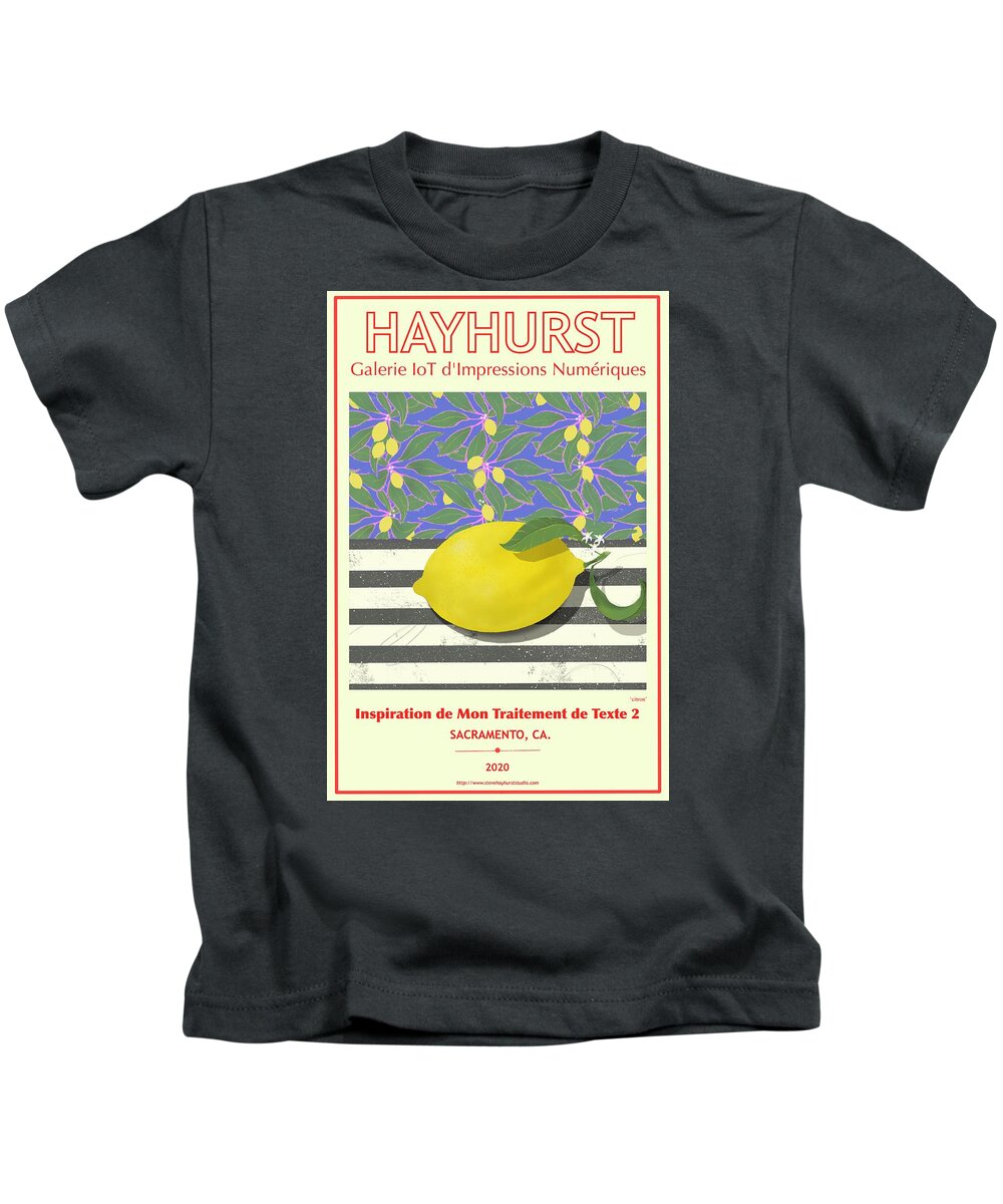 Poster Kids T-Shirt featuring the digital art Citron by Steve Hayhurst