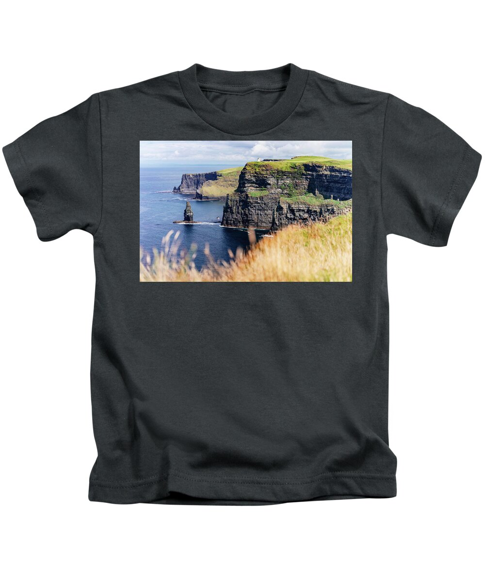 Eire Kids T-Shirt featuring the photograph Cliffs of Moher by Francesco Riccardo Iacomino