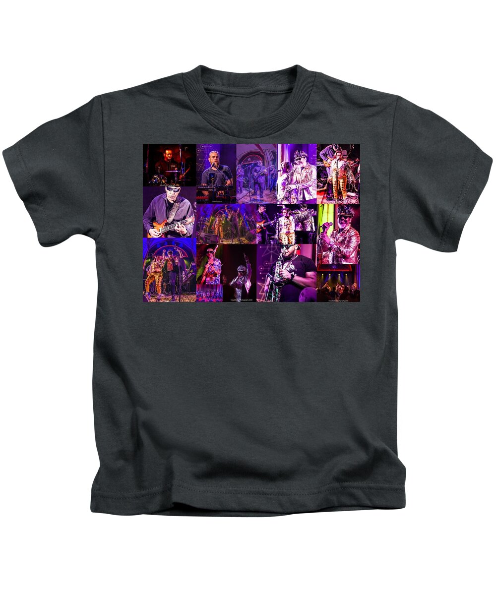  Kids T-Shirt featuring the photograph Funk Allstars 5 Points Music Sanctuary Print by Tony Camm