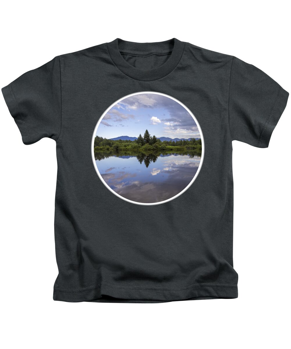 Coffin Kids T-Shirt featuring the photograph Coffin Pond Cutout Circle by White Mountain Images