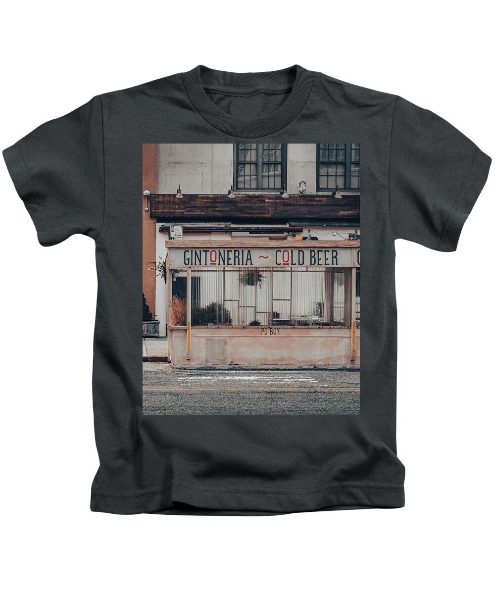 Street Scene Kids T-Shirt featuring the photograph Cold Beer by Steve Stanger
