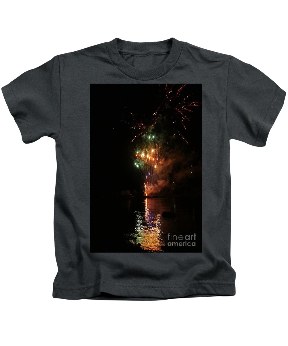 Fourth Of July Kids T-Shirt featuring the photograph Colorful Explosion by On da Raks