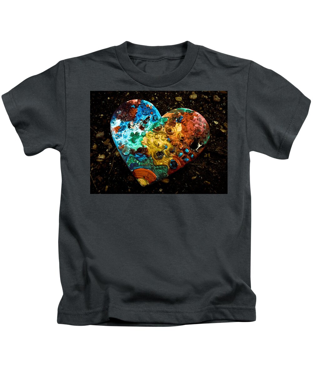 Colors Kids T-Shirt featuring the photograph Colorful Heart by W Craig Photography