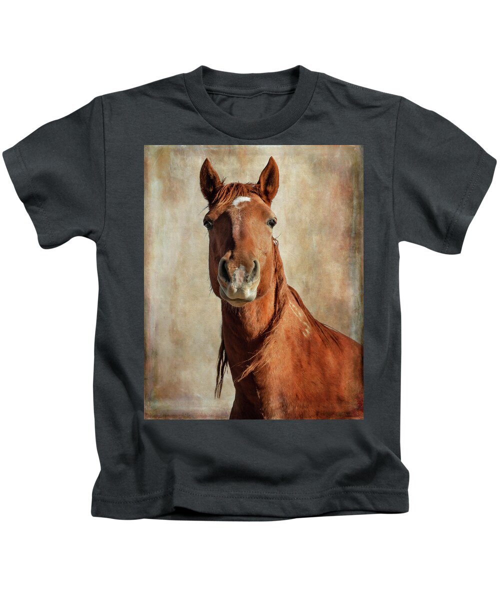 Wild Horses Kids T-Shirt featuring the photograph Connection by Mary Hone