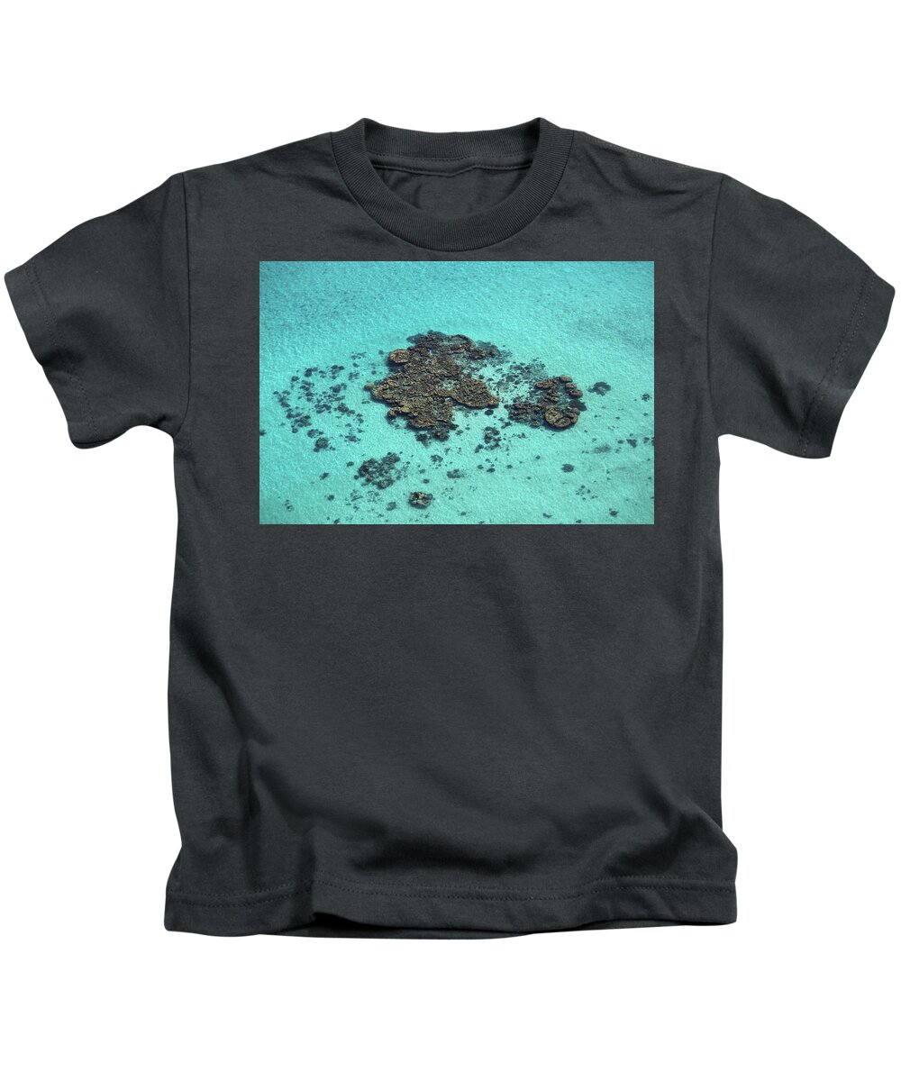 Turquoise Kids T-Shirt featuring the photograph Coral bombies by Nicolas Lombard