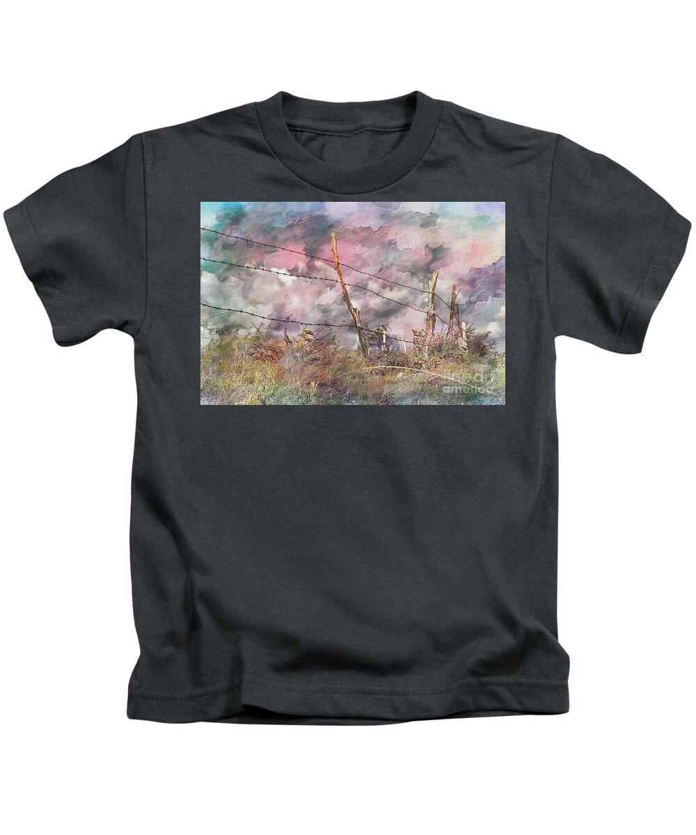 Country Kids T-Shirt featuring the photograph Country Fence at La Represa De Bolivar by Al Bourassa