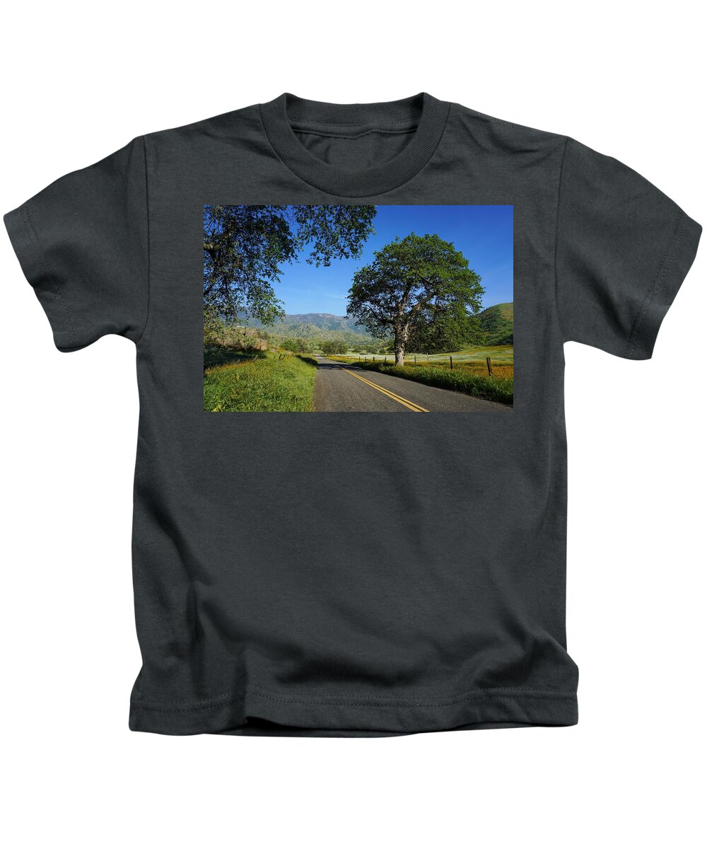 Country Mile Kids T-Shirt featuring the photograph Country Mile Yokohl Valley by Brett Harvey