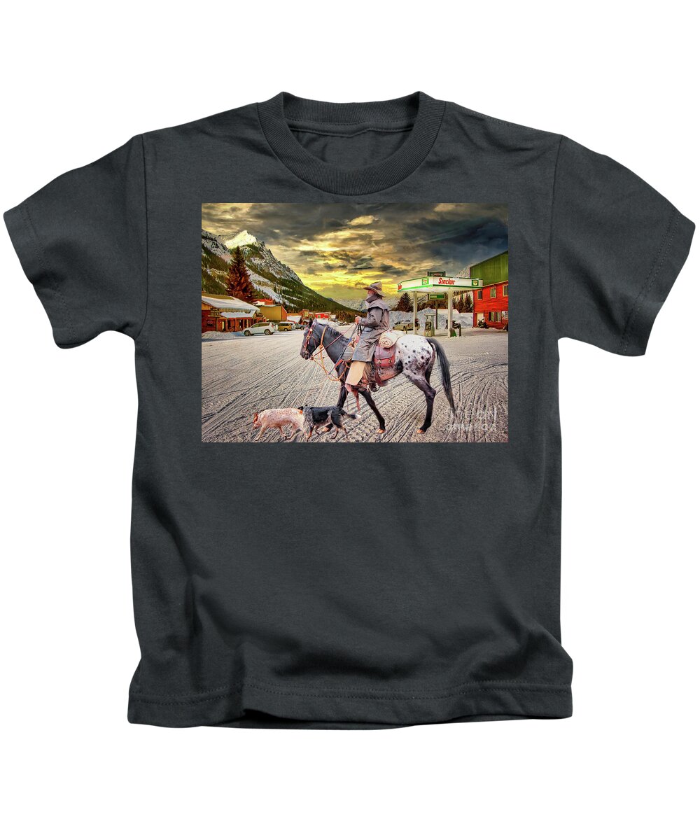 Cowboys Kids T-Shirt featuring the photograph Cowboy Artistry by DB Hayes