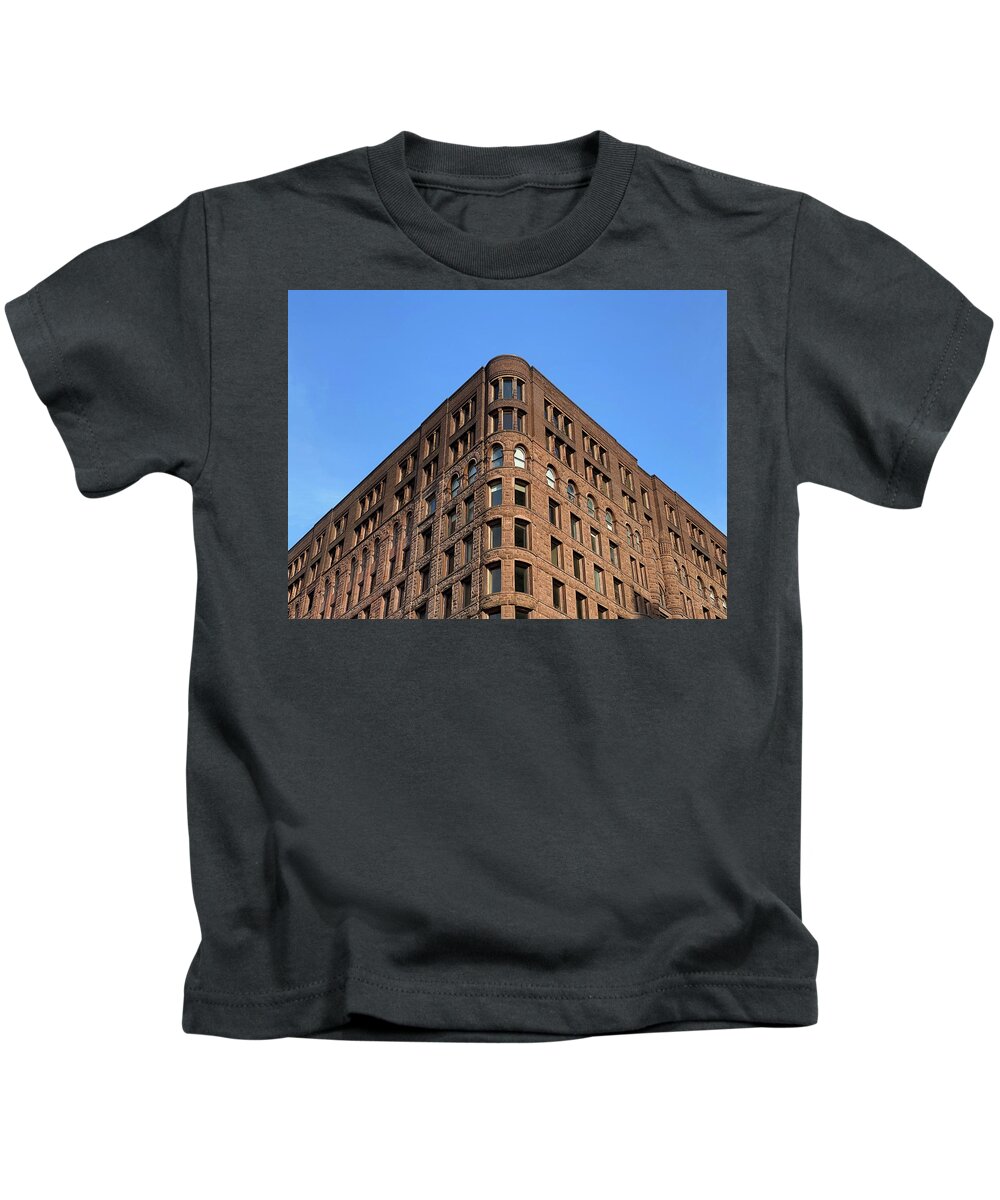 Building Kids T-Shirt featuring the photograph Crisp and Romanesque by James Covello