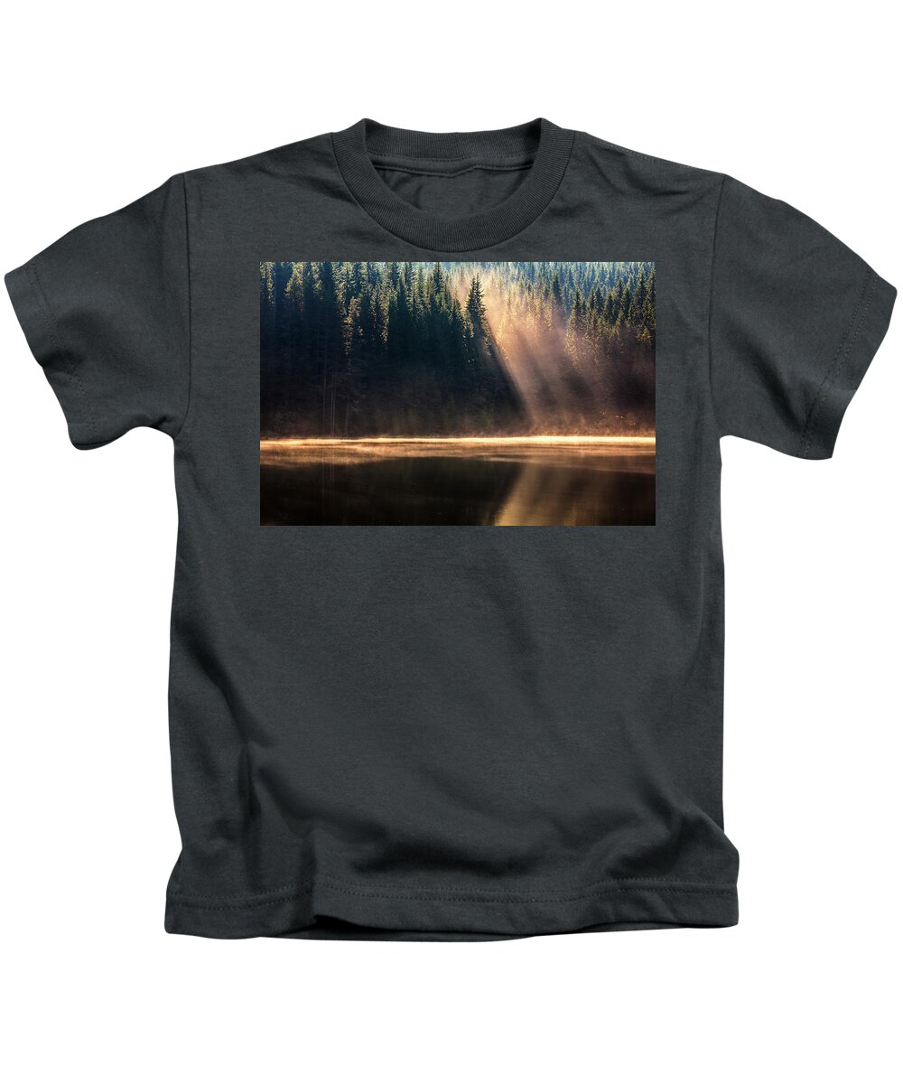 Bulgaria Kids T-Shirt featuring the photograph Crystal Rays by Evgeni Dinev