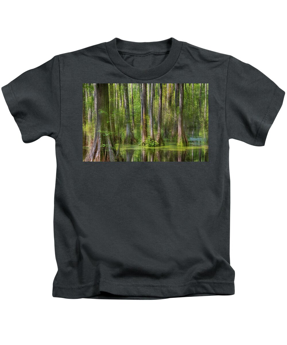 Charleston Kids T-Shirt featuring the photograph Cypress Gardens Abstract by James Woody