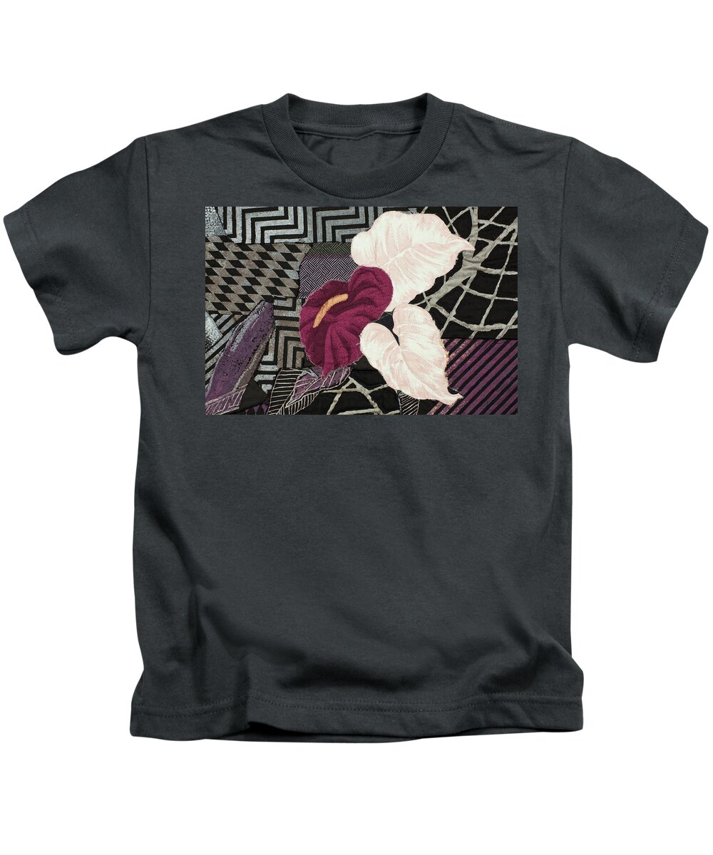 Black Kids T-Shirt featuring the mixed media Detail Not Everything is Black and White by Vivian Aumond