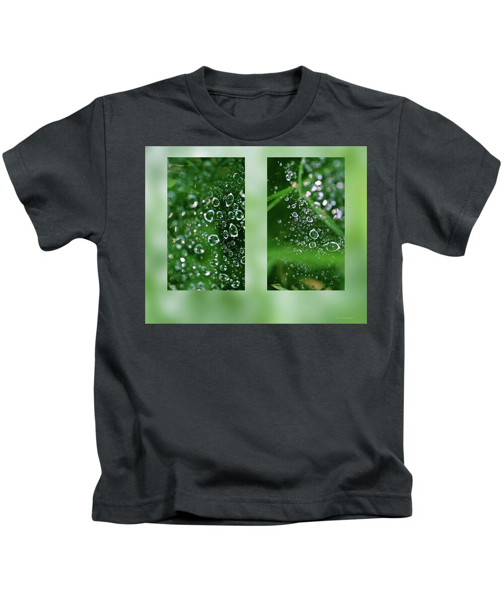 Dew Kids T-Shirt featuring the photograph Dew On Web by Karen Rispin