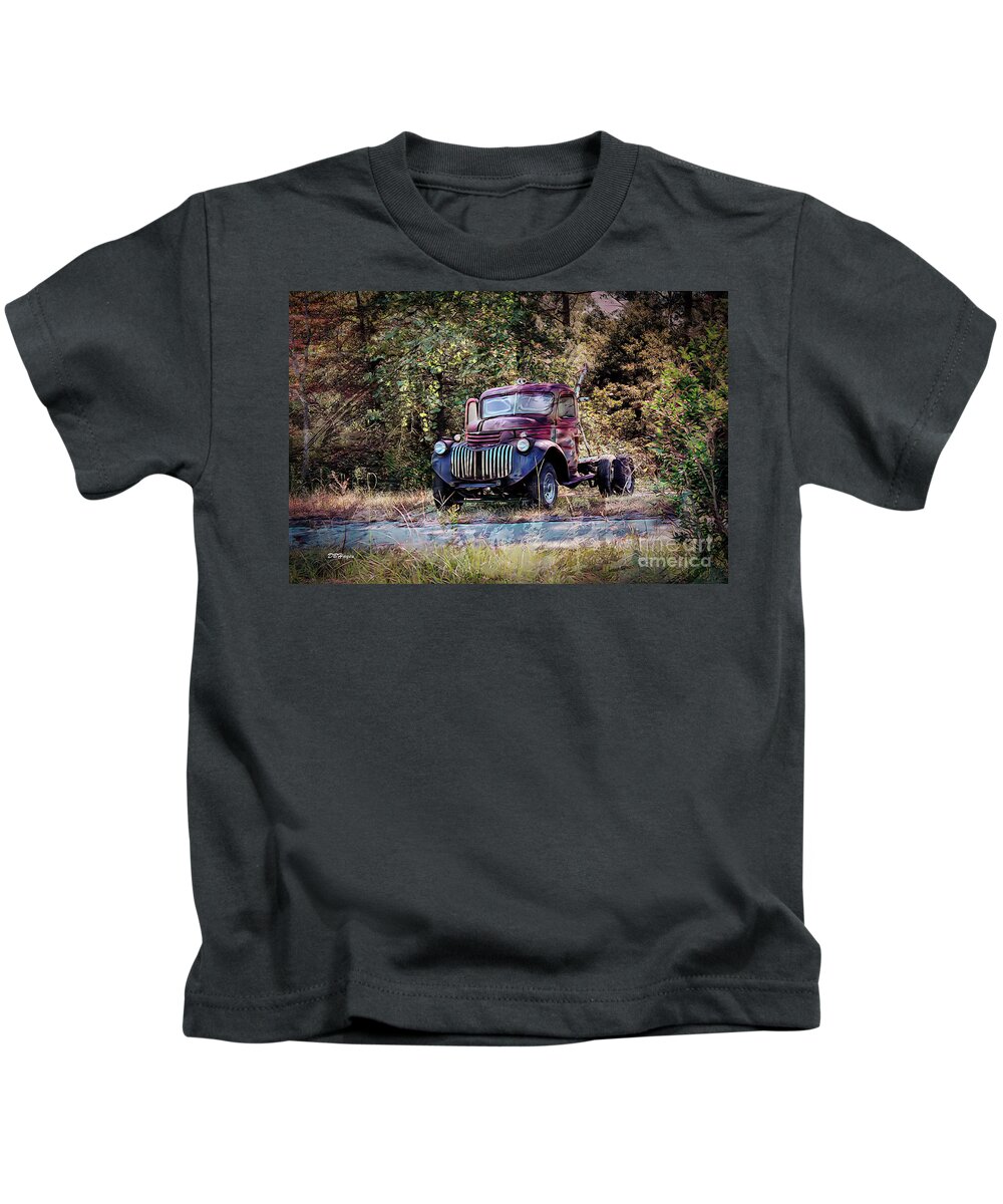 Trucks Kids T-Shirt featuring the mixed media Disavowed 1 by DB Hayes