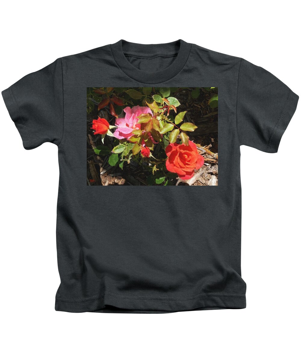 Roses Kids T-Shirt featuring the photograph Disney Roses Four by Brian Watt
