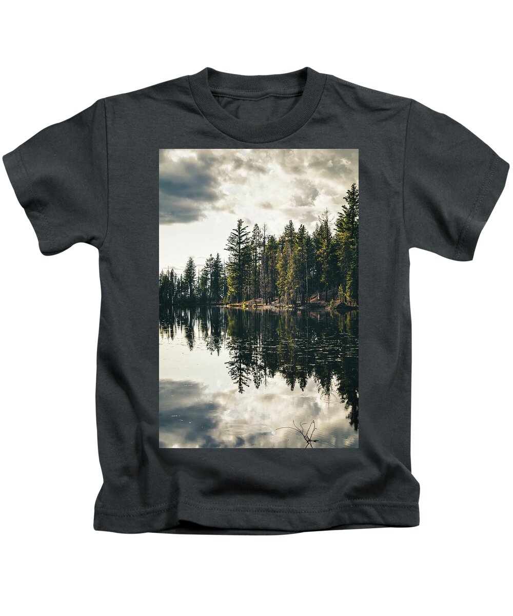 Reflection Kids T-Shirt featuring the photograph Divided by Laura Roberts