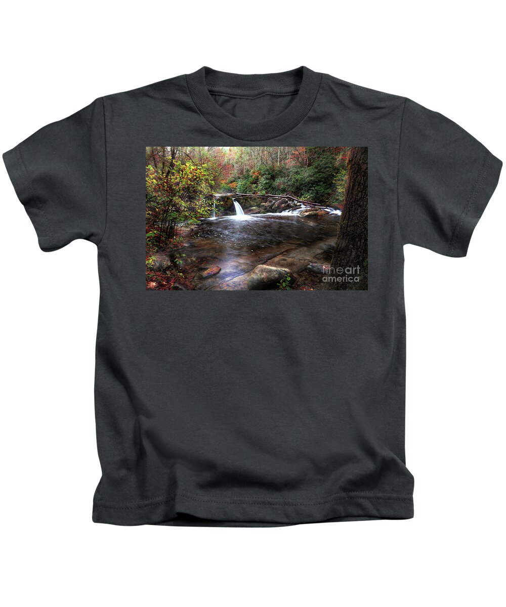 Waterfalls Kids T-Shirt featuring the photograph Double Trouble by Rick Lipscomb