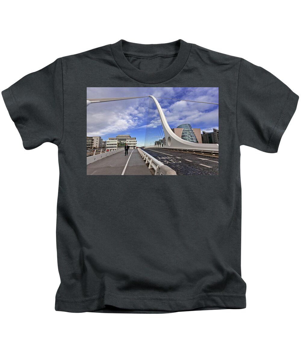 Modern Kids T-Shirt featuring the photograph Dublin Bridge by Matthew Bamberg