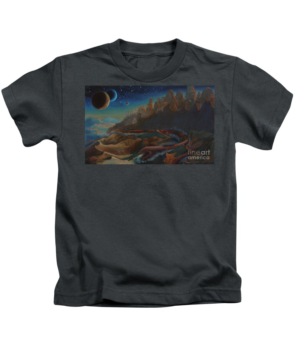 Dune Kids T-Shirt featuring the painting Dunescape by Ken Kvamme