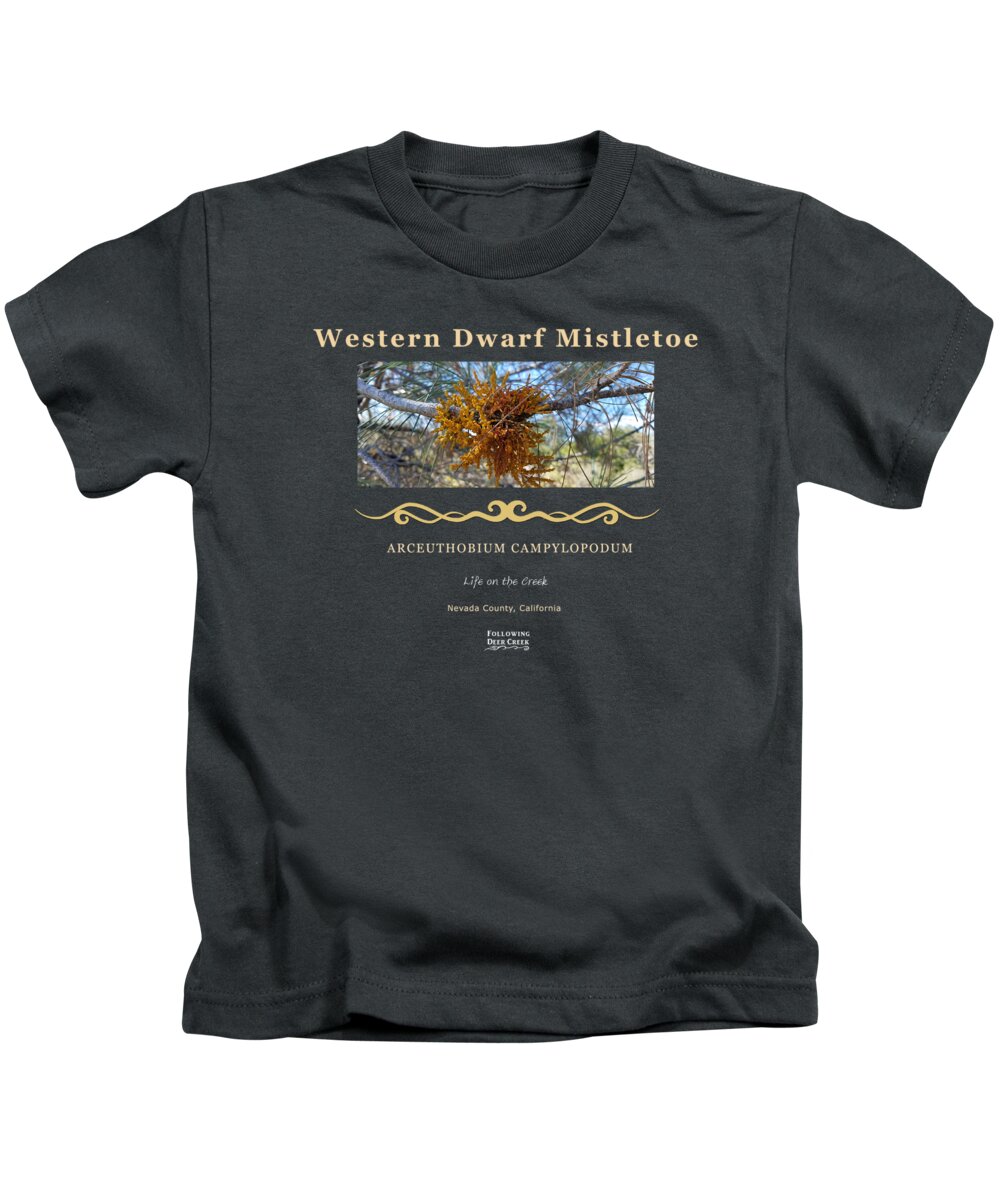 Mistletoe Kids T-Shirt featuring the digital art Dwarf Mistletoe by Lisa Redfern