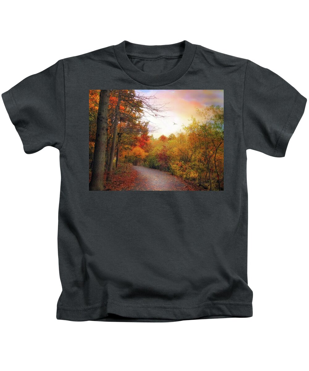 Autumn Kids T-Shirt featuring the photograph Early to Rise by Jessica Jenney