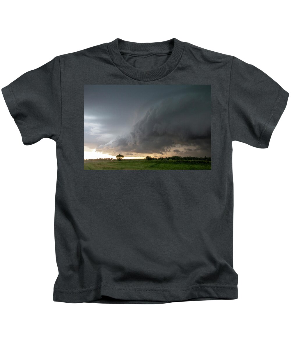 Nebraskasc Kids T-Shirt featuring the photograph Eastern Nebraska Moderate Risk Chase Day Part 2 004 by NebraskaSC