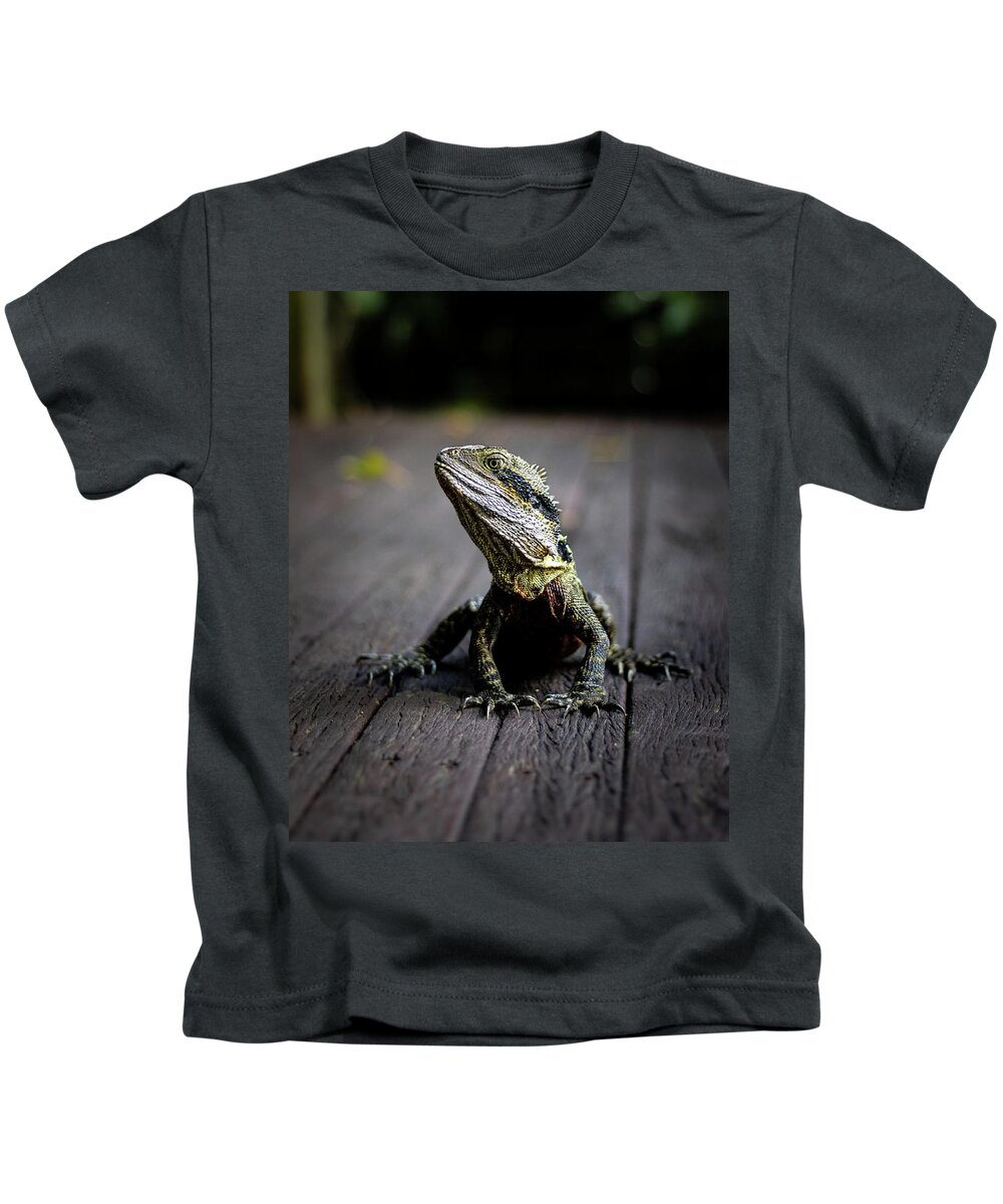 Water Kids T-Shirt featuring the photograph Eastern Water Dragon by Rick Nelson