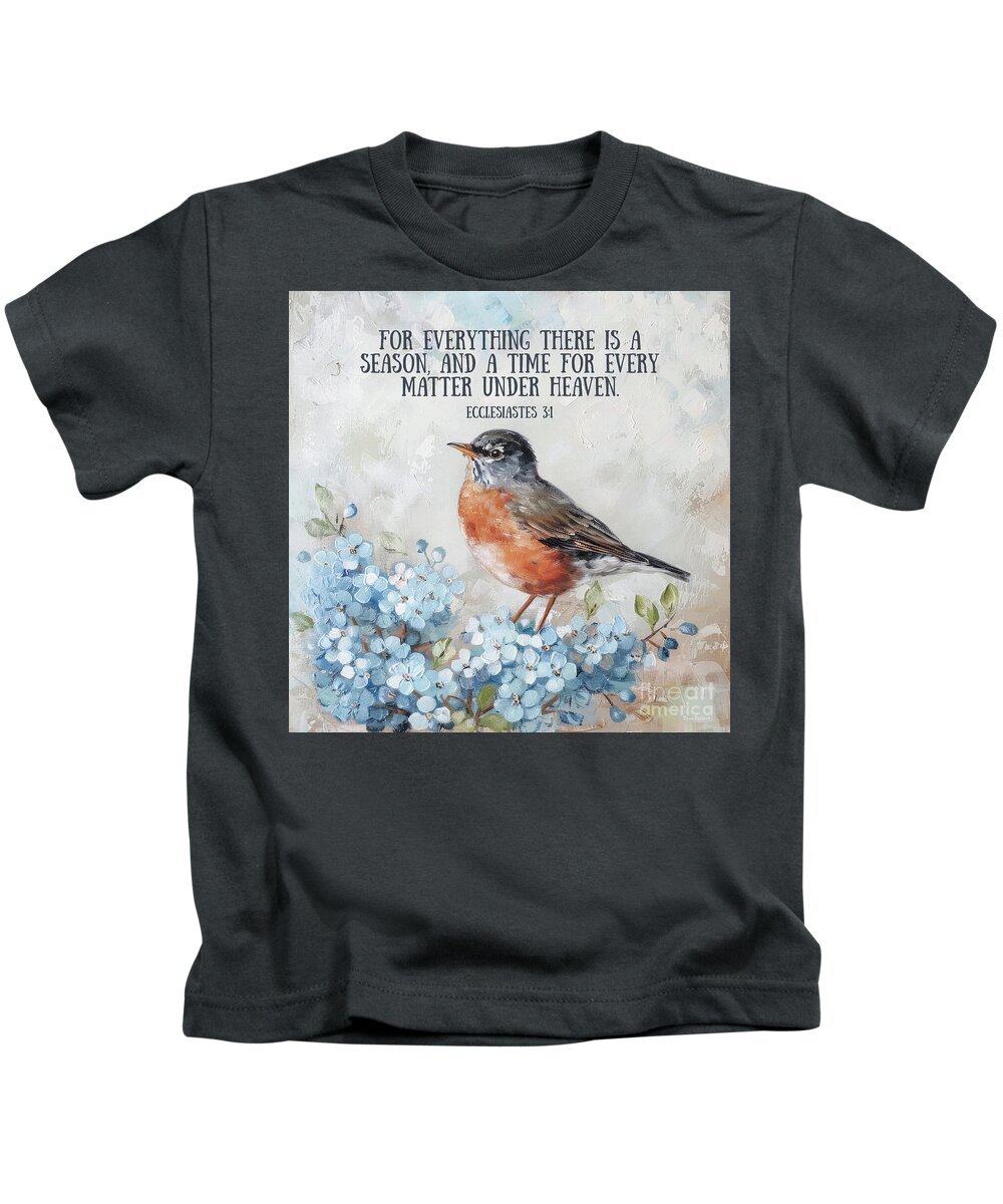 Bird Kids T-Shirt featuring the painting Ecclesiastes 3 by Tina LeCour