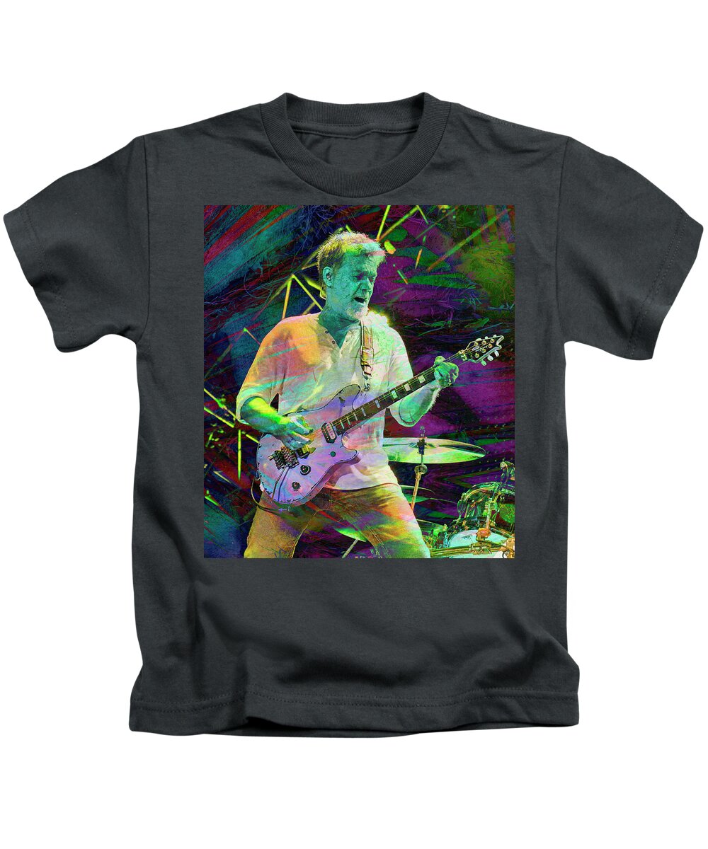 Eddie Van Halen Kids T-Shirt featuring the digital art Eddie Van Halen by Rob Hemphill