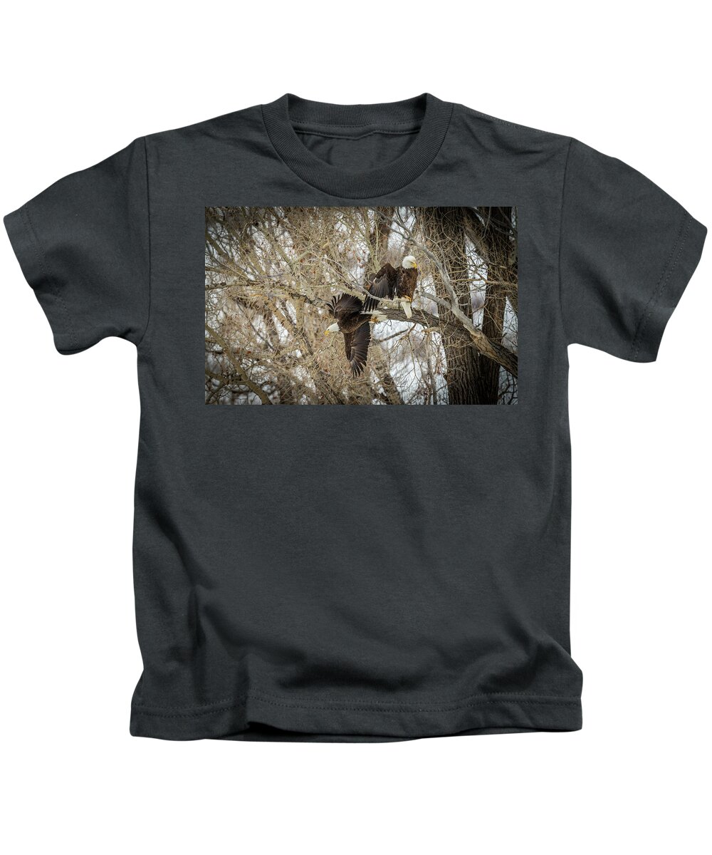 Eagle Kids T-Shirt featuring the photograph Elk River Approach by Kevin Dietrich