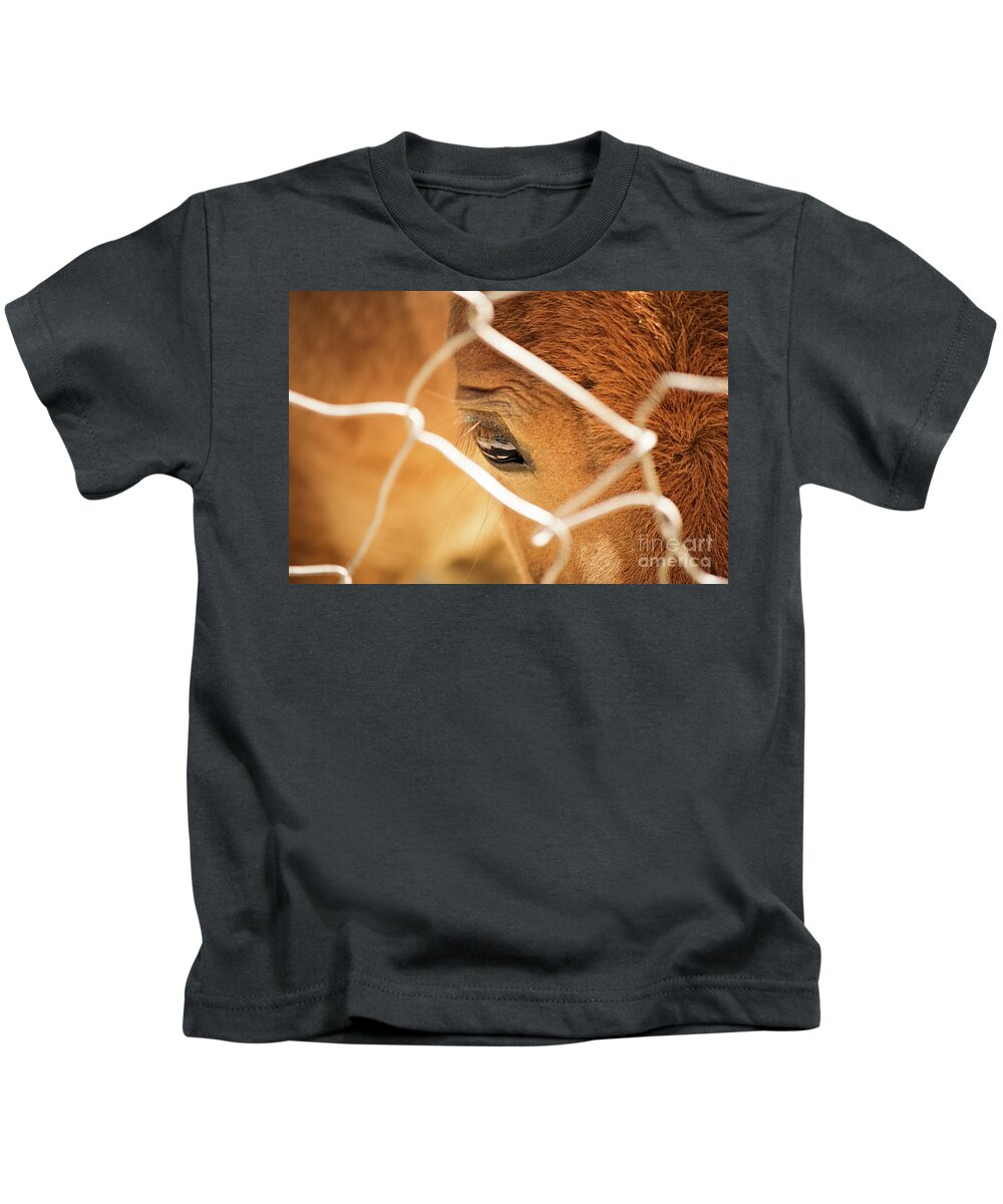 Horse Kids T-Shirt featuring the photograph Emotions by Mendelex Photography