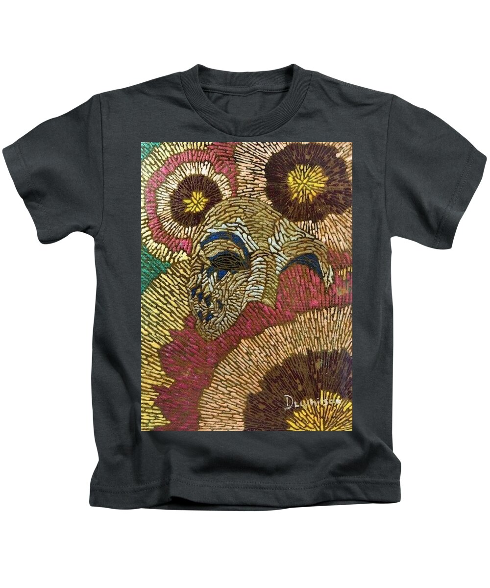 Masquerade Kids T-Shirt featuring the painting Enjoy by Darren Whitson