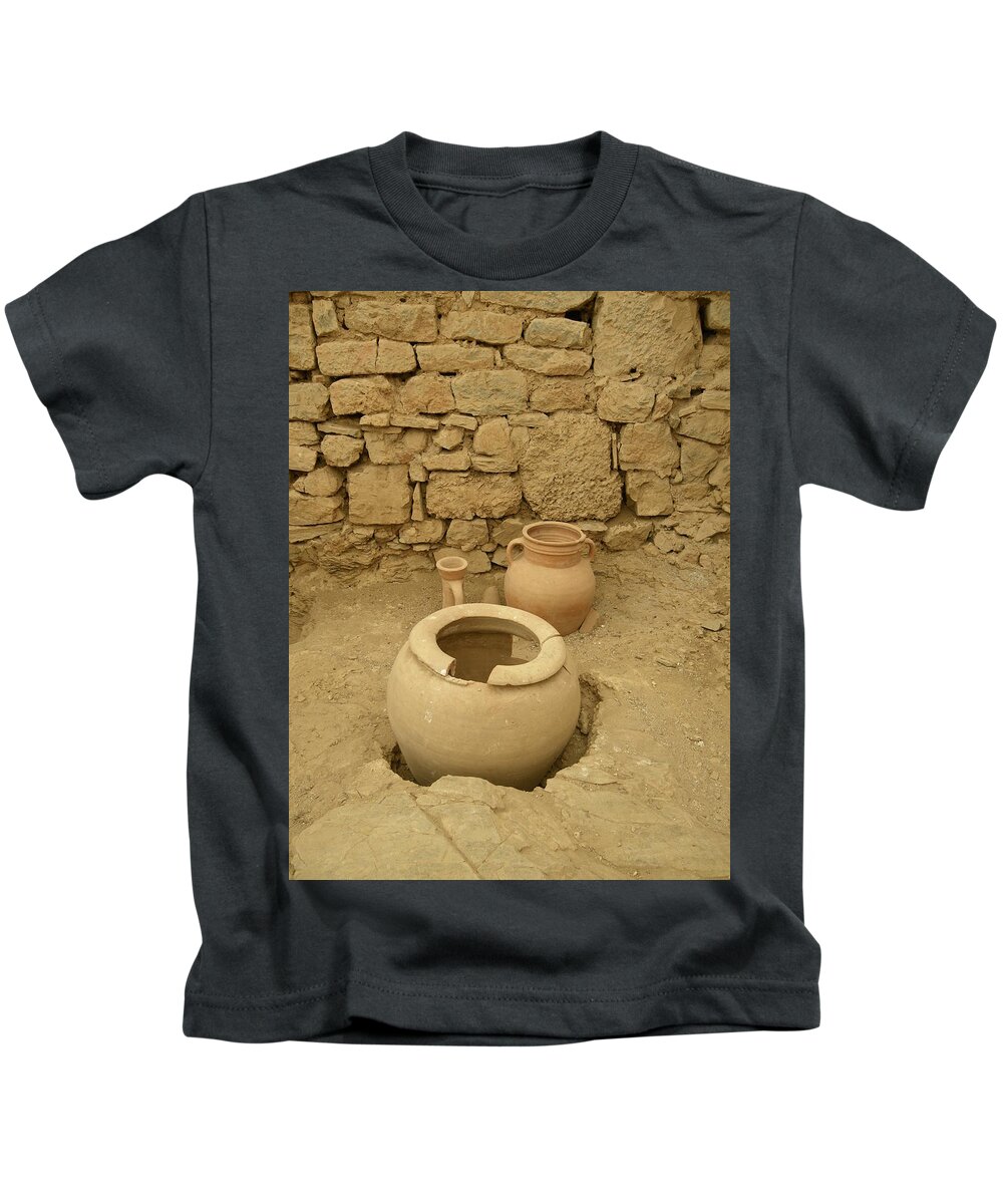 Archaeological Site Kids T-Shirt featuring the photograph Ephesus pots by Lisa Mutch