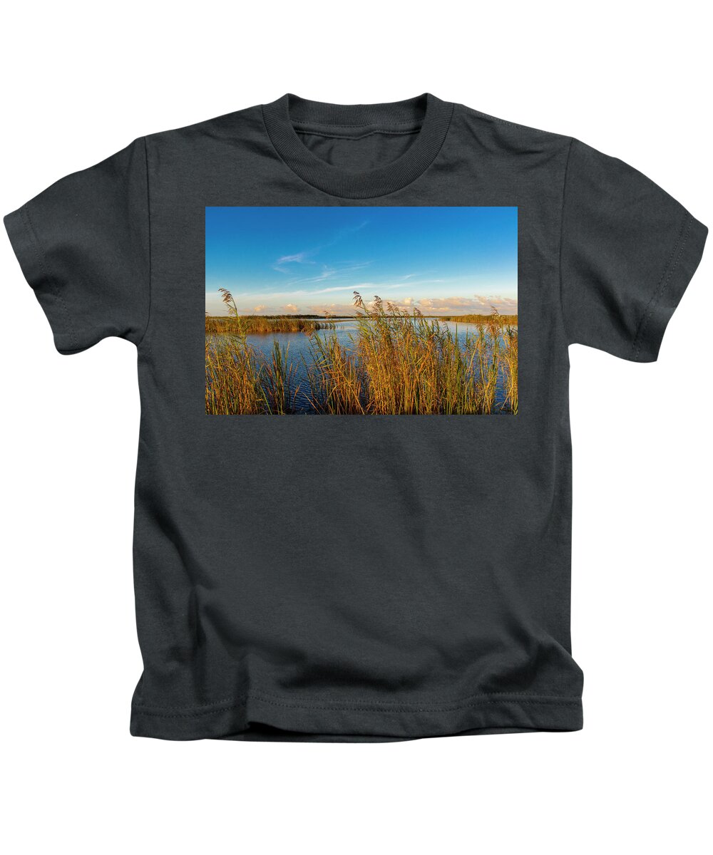 Sunset Kids T-Shirt featuring the photograph Everglades Early Sunset by Blair Damson
