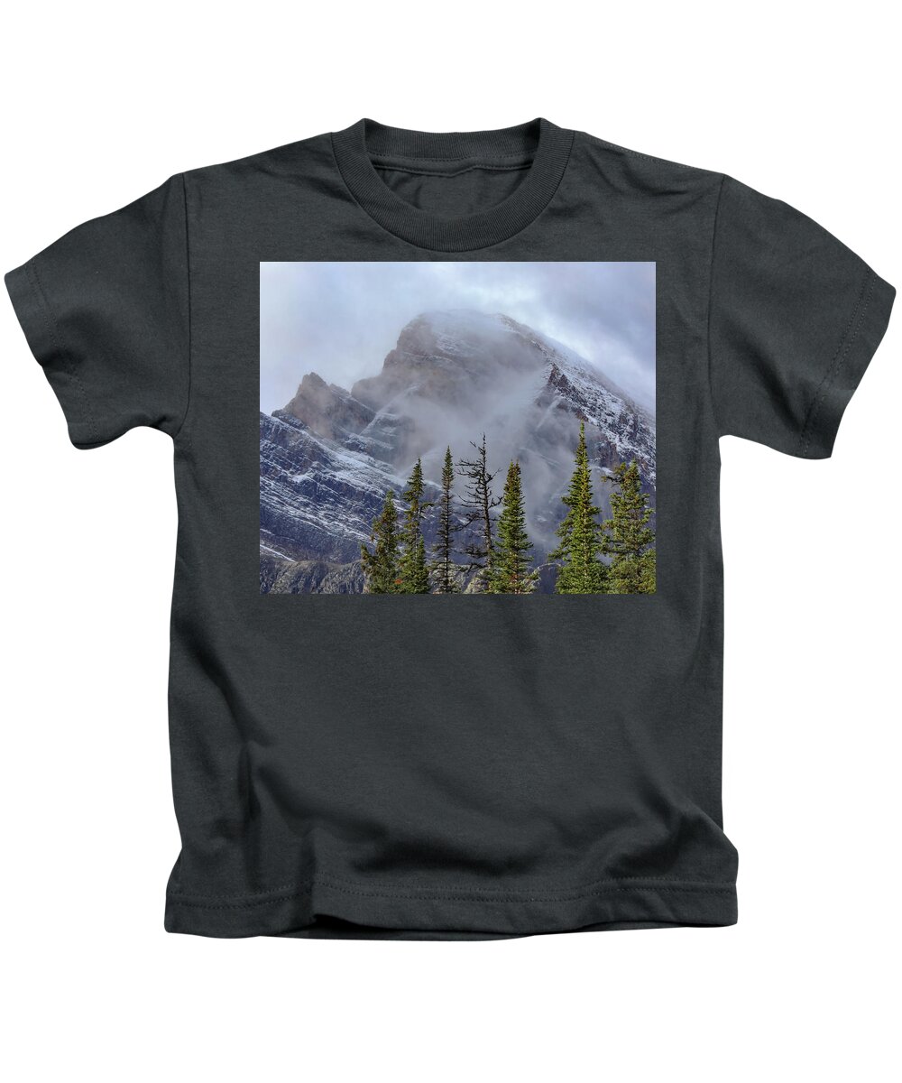 Evergreen Mountain Peak Kids T-Shirt featuring the photograph Evergreen Mountain Peak by Dan Sproul