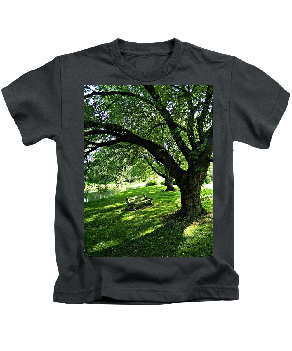 Facing The Willow Kids T-Shirt featuring the photograph Facing The Willow by Cyryn Fyrcyd