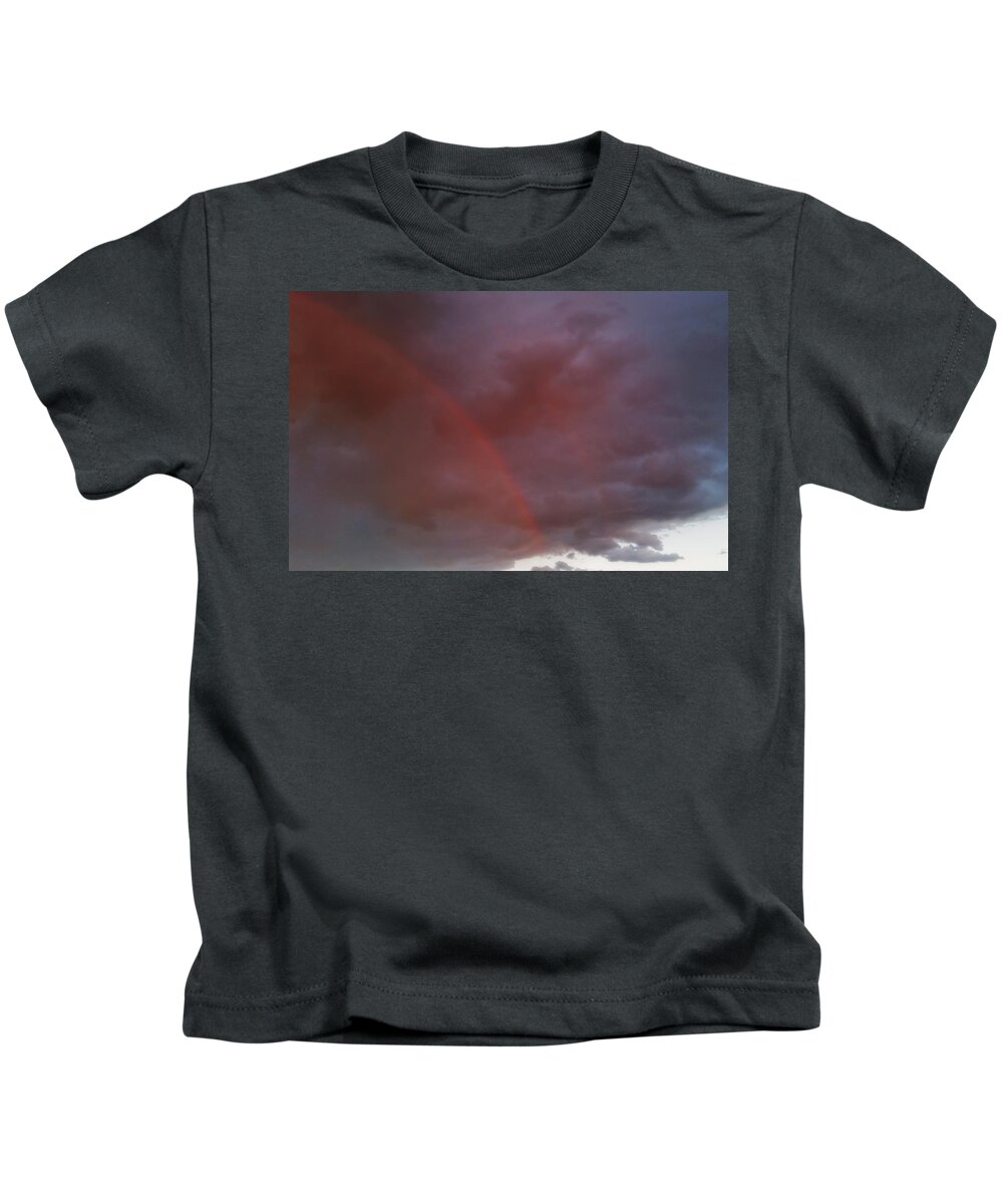 Rainbow Kids T-Shirt featuring the photograph Fading Rainbow by Ally White