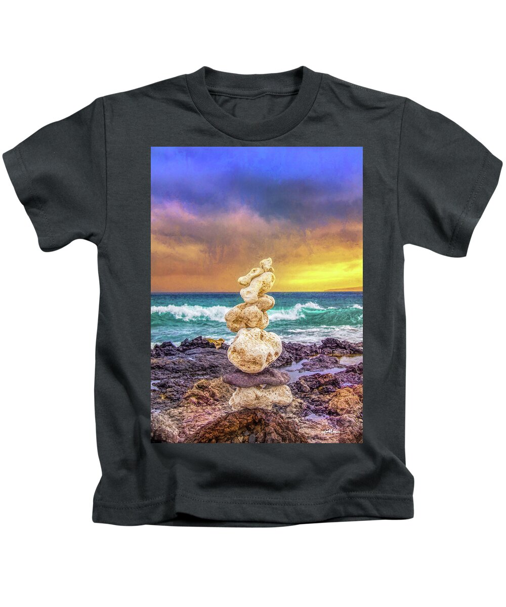 Dramatic Kids T-Shirt featuring the digital art Finding Balance by Cindy Collier Harris