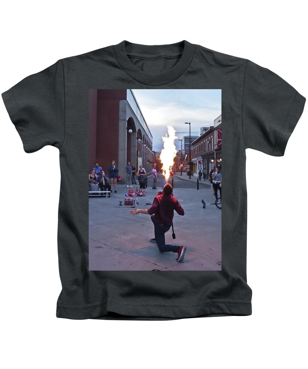 Fire Kids T-Shirt featuring the photograph Fire Breather by Matthew Bamberg
